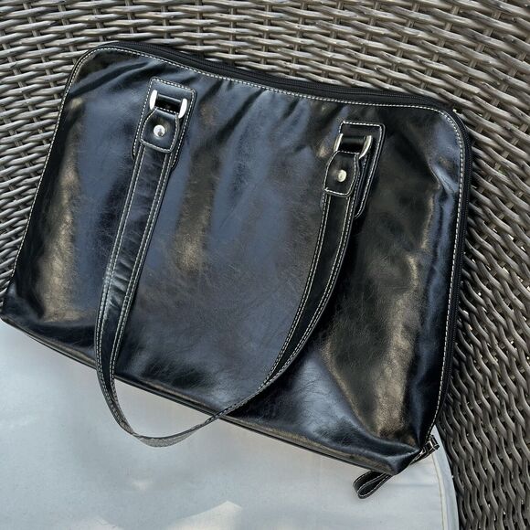 SAMSONITE White Stitch Vegan Leather Laptop Work Tote Travel Bag- Up To 17.5” - Picture 8 of 10